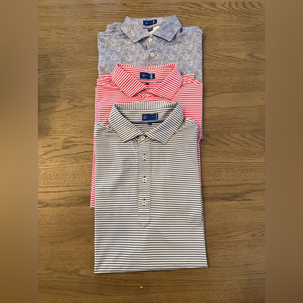 Vineyard Vines Kids Polo Shirt Trio - Blue, Pink, Gray
